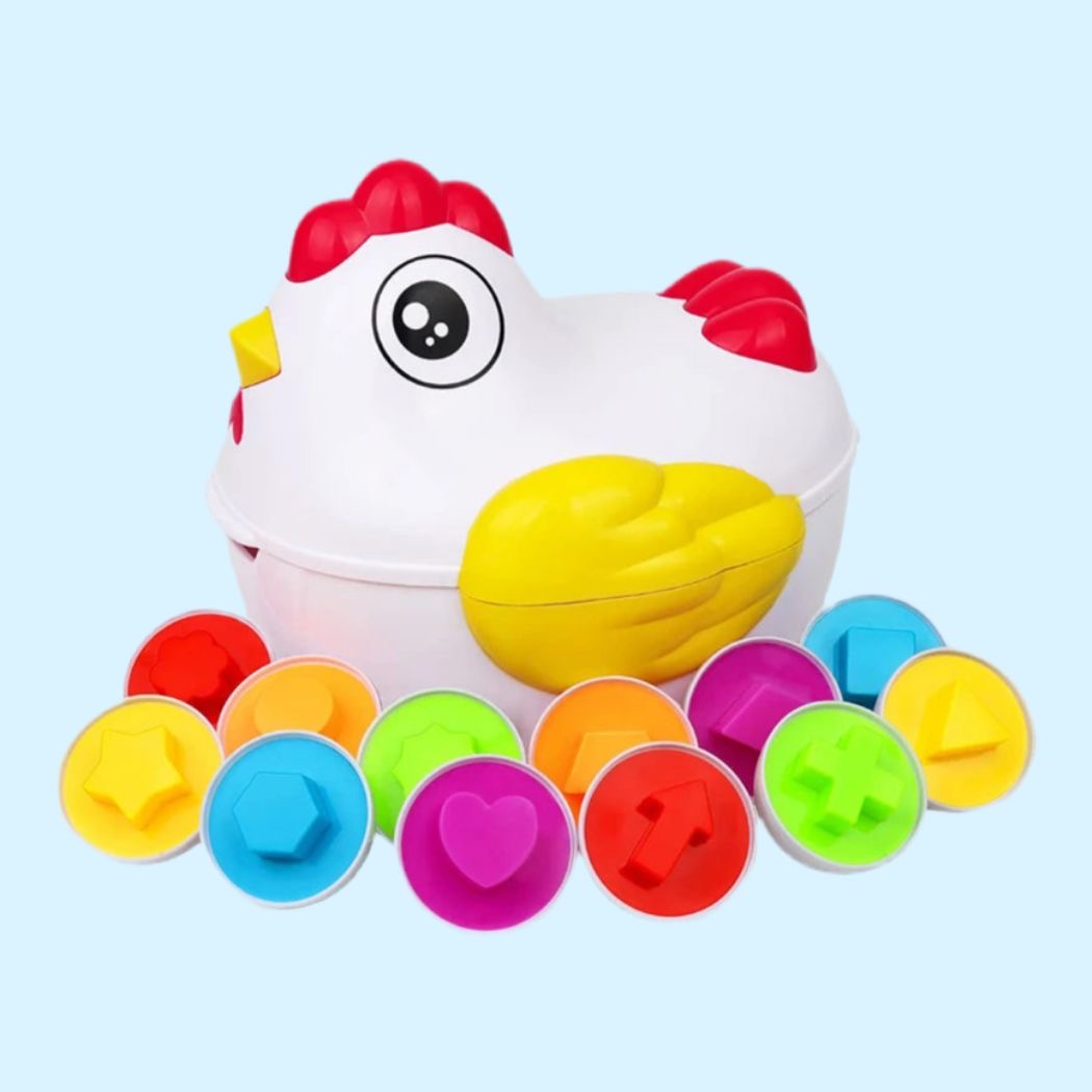 12 passende Eier Sensorisches Babyspielzeug