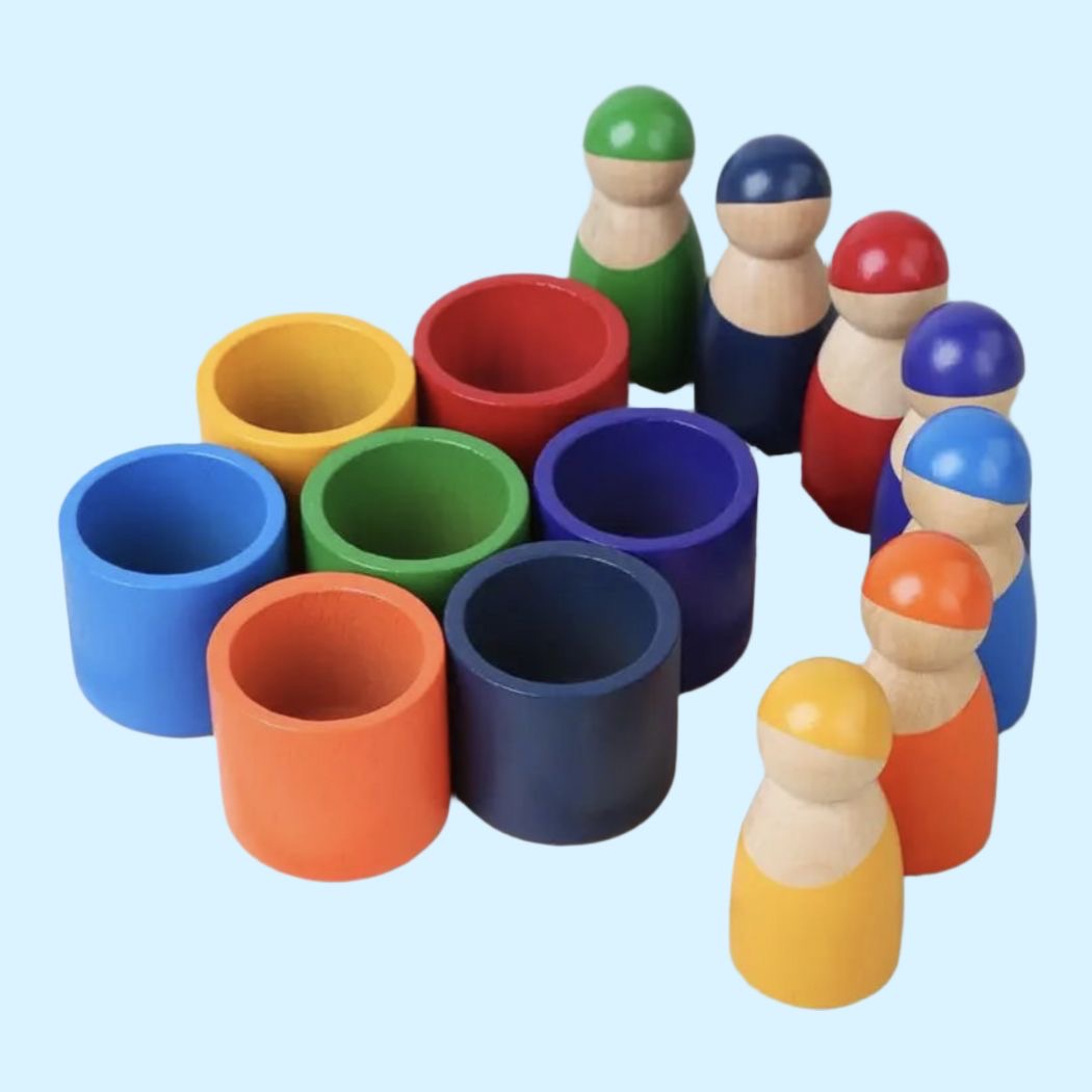 Holz Regenbogen Puzzle Spielzeug