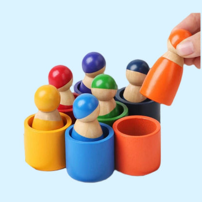 Holz Regenbogen Puzzle Spielzeug